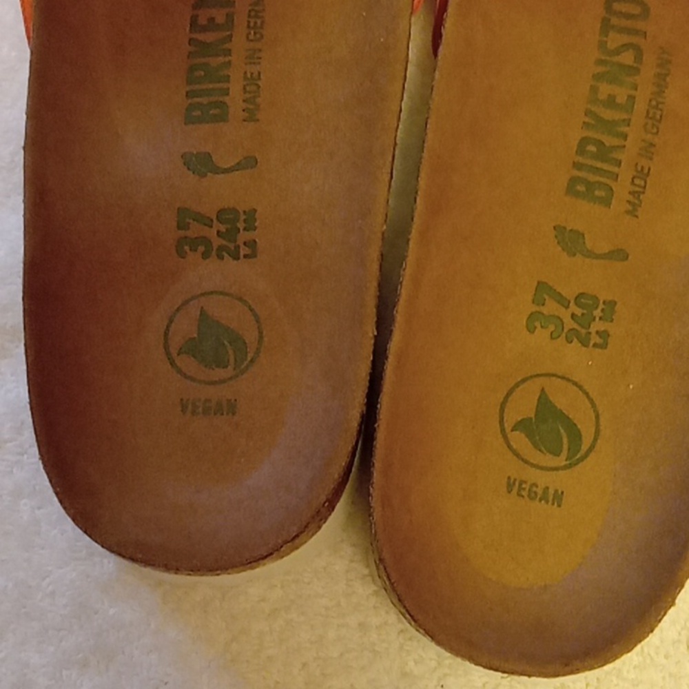 Birkenstock Size 6 (37) Coral Madrid Vegan Sandals /blushed Flamigo Birko-flo - Picture 3 of 9